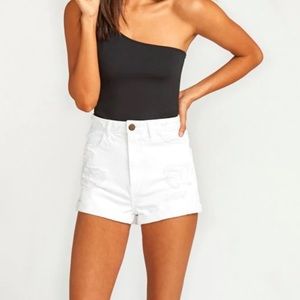 Show Me Your Mumu White Denim shorts